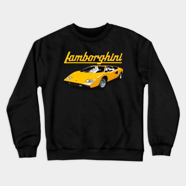 countach shirt Crewneck Sweatshirt by retroracing